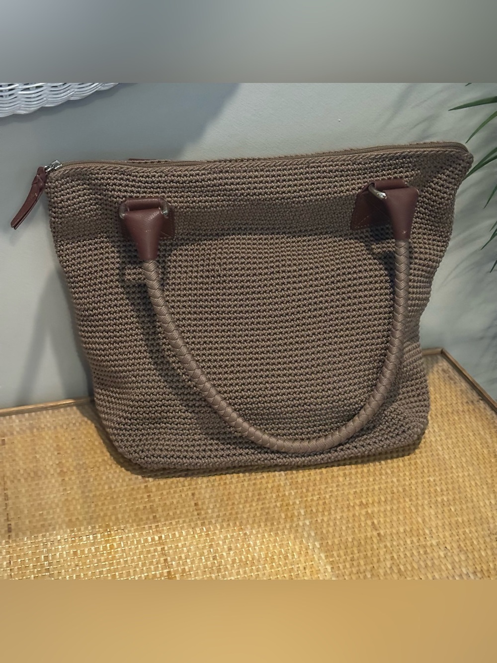 Gorgeous the Sak Cambria Crochet Tote Bag/ purse new without tags in tan!!